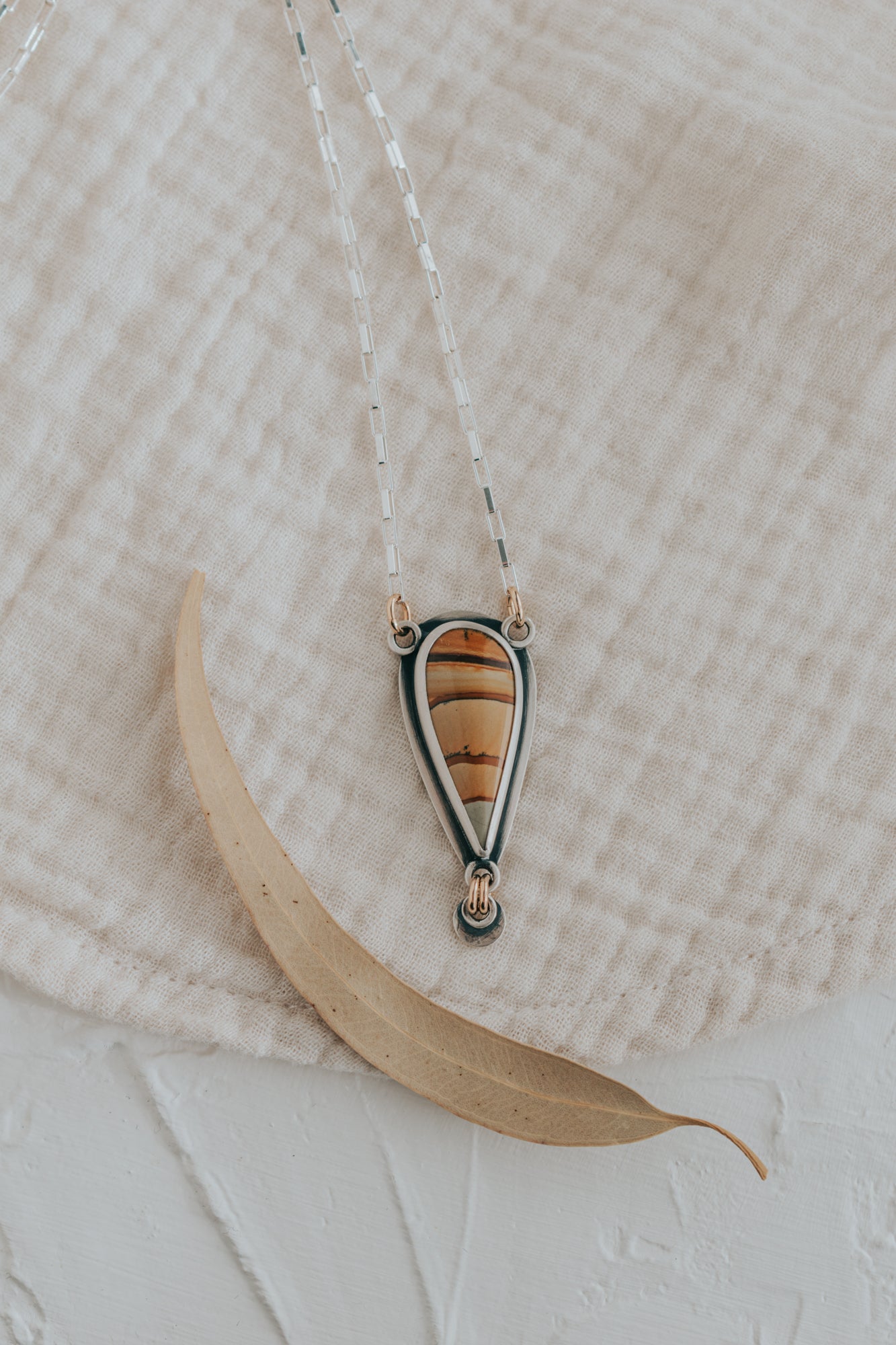Wild Horse Picture Jasper Dangle Necklace