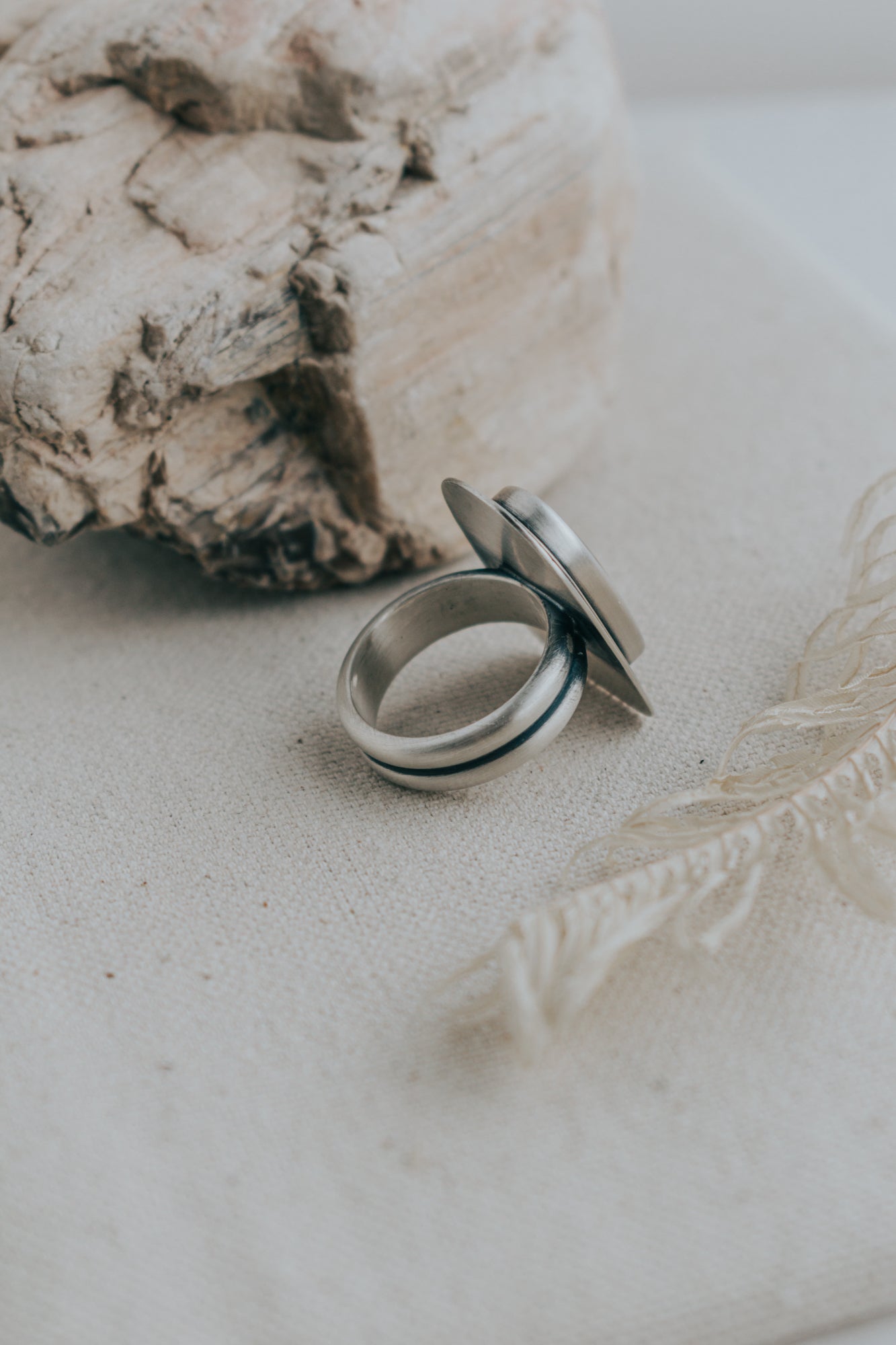 Picture Jasper Arch Statement Ring - Size 9