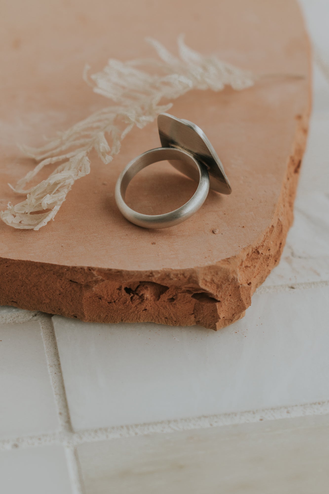 Light Mint Green Imperial Jasper Statement Ring - Size 8.25