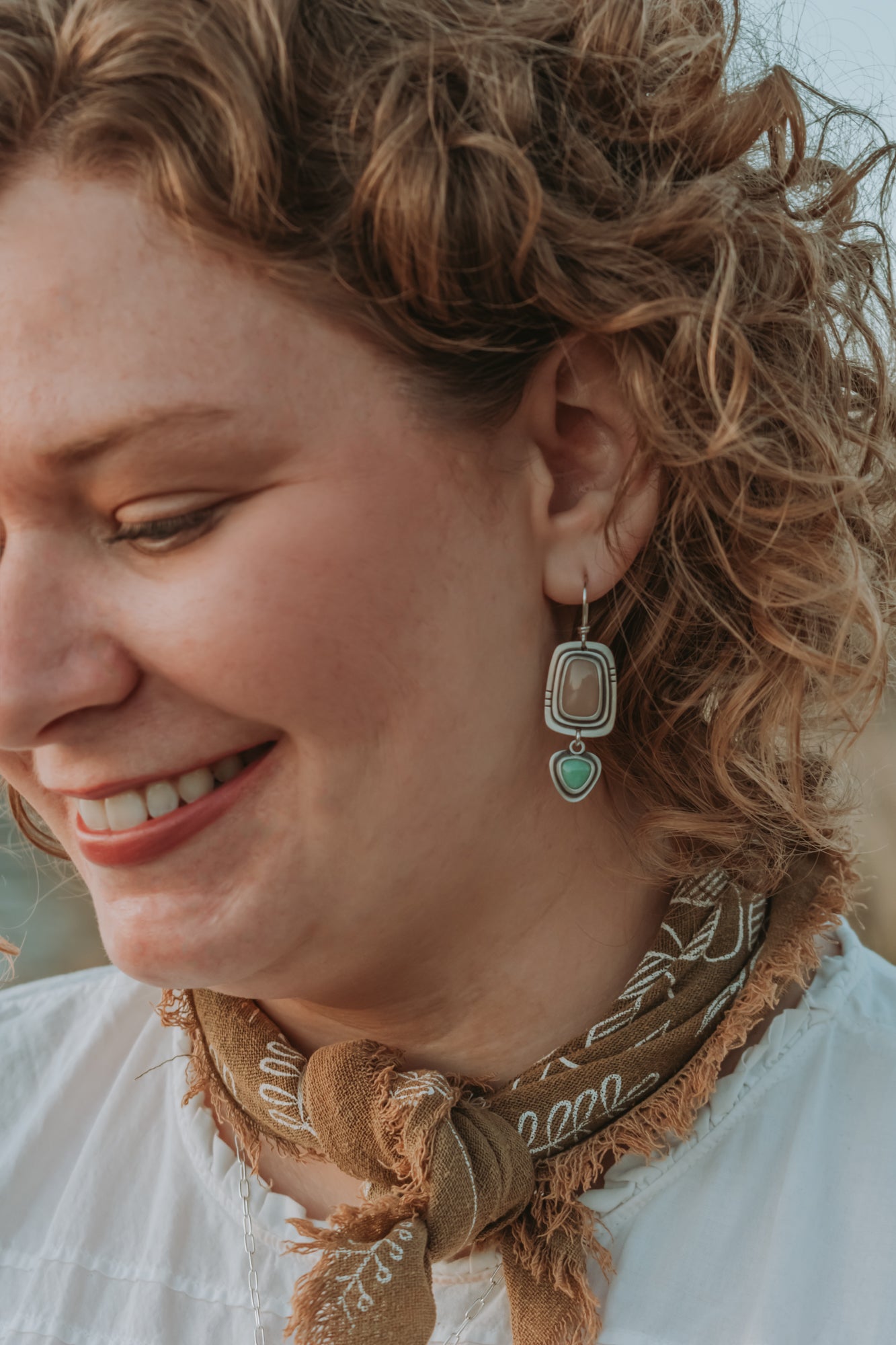 Imperial Jasper + Variscite Dangle Earrings