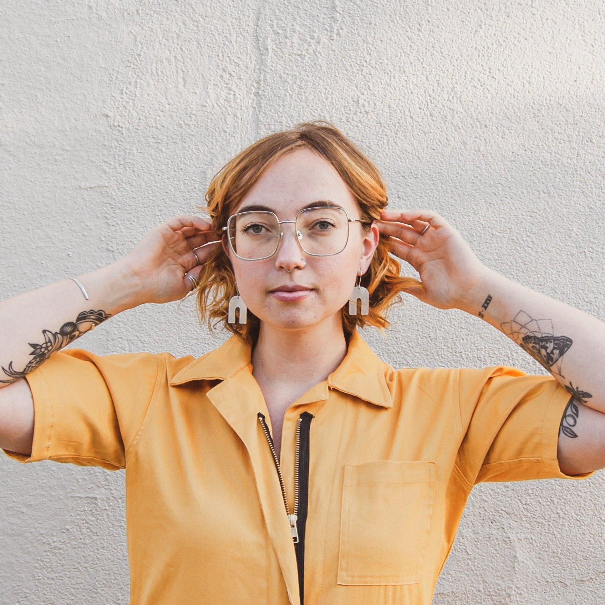 Big Arc Earrings - Third Hand Silversmith handmade jewelry, Bozeman, Montana