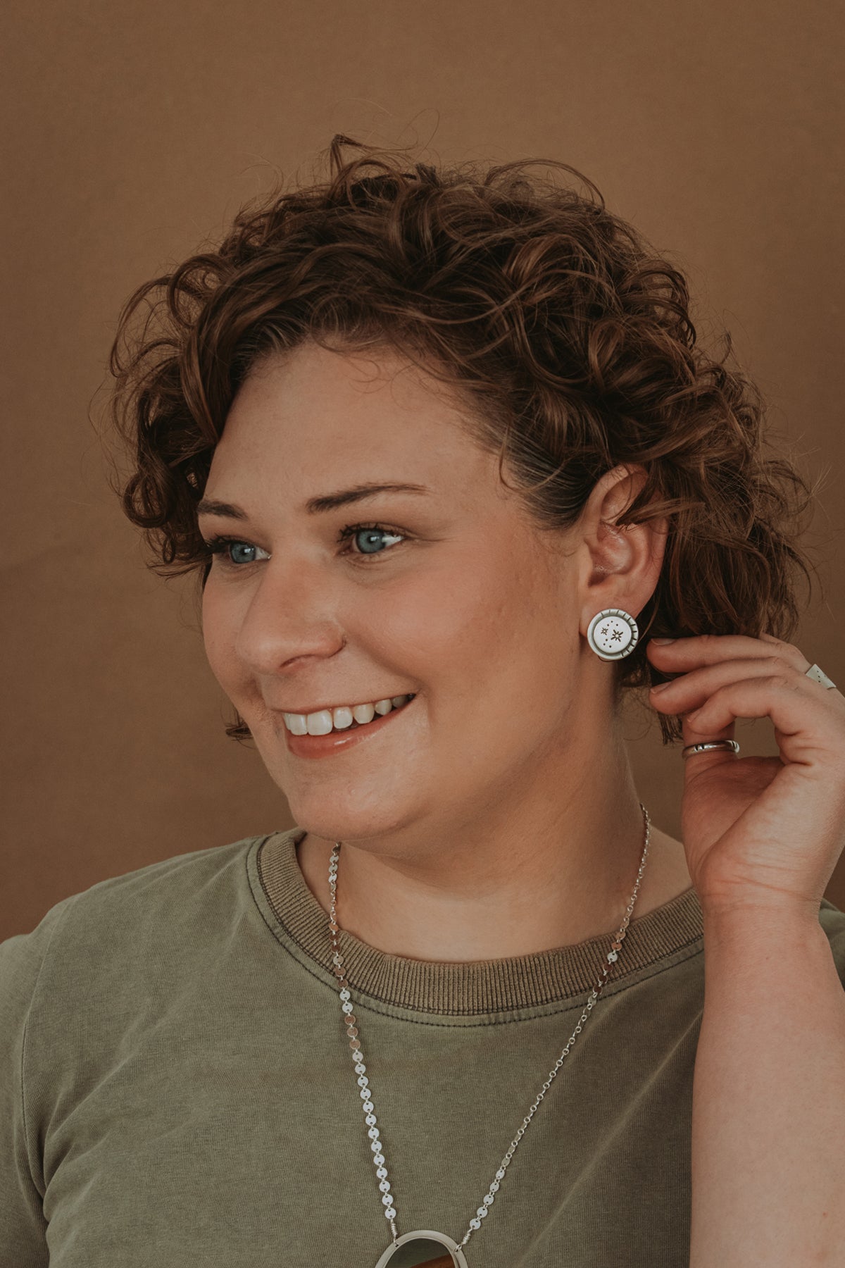 Cosmic Stud Earrings - MADE TO ORDER - Third Hand Silversmith handmade jewelry, Bozeman, Montana