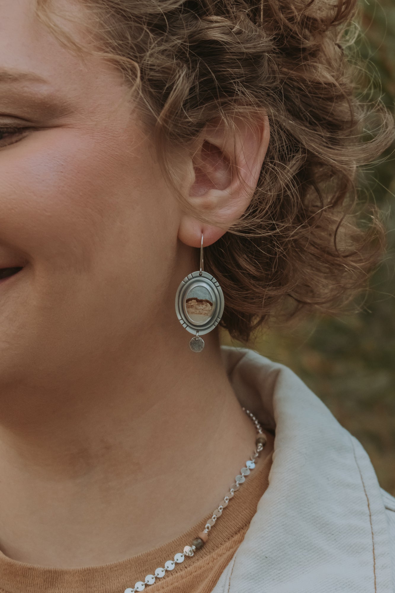 Desert Woman Statement Earrings - Third Hand Silversmith LLC handmade jewelry, Bozeman, Montana