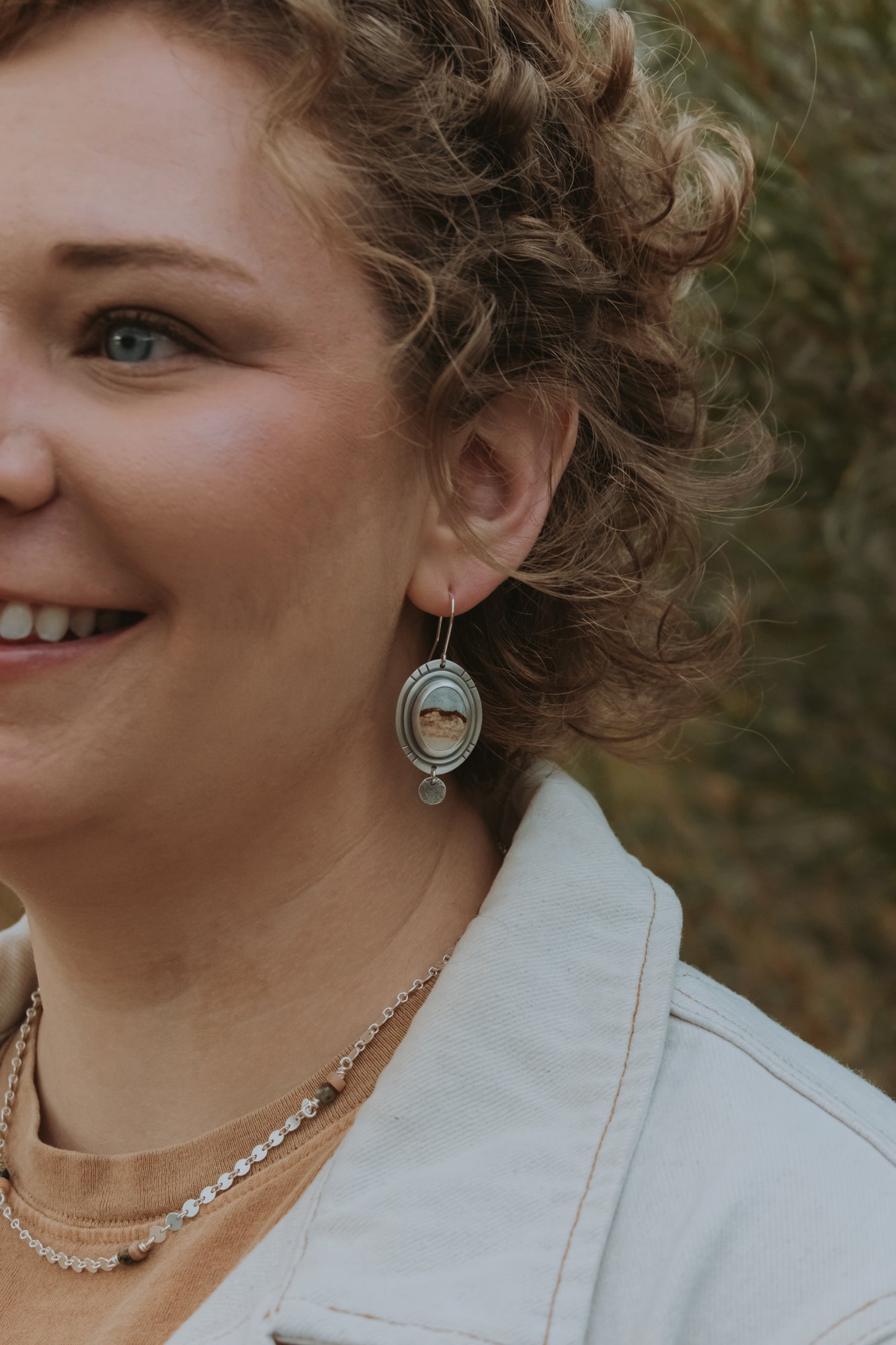 Desert Woman Statement Earrings - Third Hand Silversmith LLC handmade jewelry, Bozeman, Montana