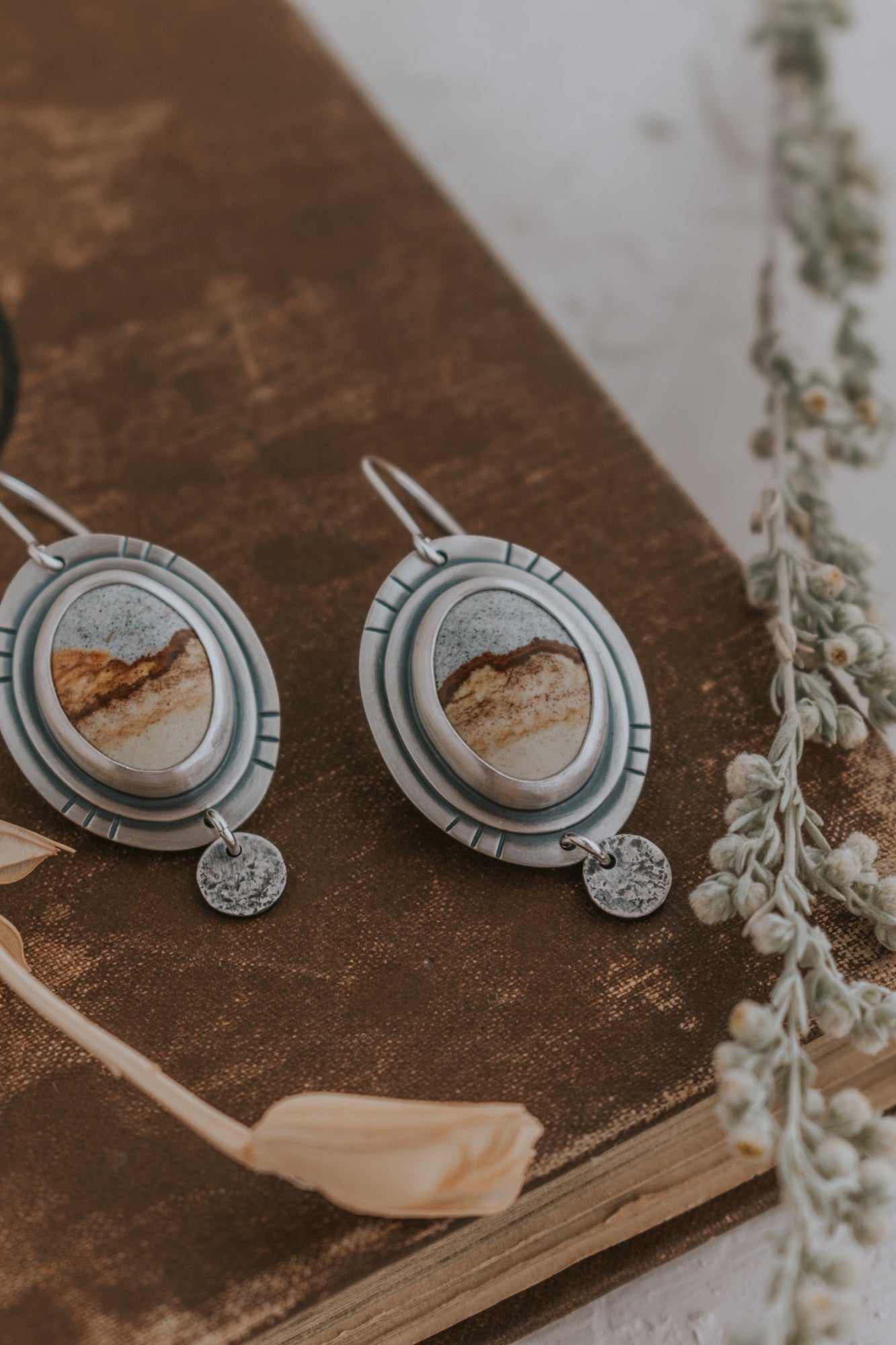 Desert Woman Statement Earrings - Third Hand Silversmith LLC handmade jewelry, Bozeman, Montana