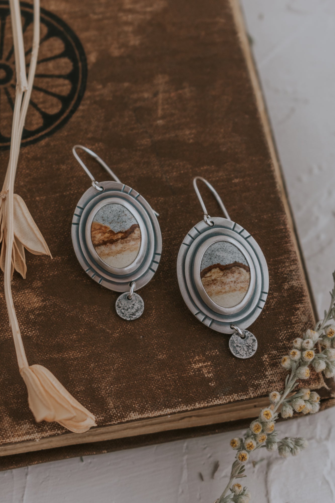 Desert Woman Statement Earrings - Third Hand Silversmith LLC handmade jewelry, Bozeman, Montana