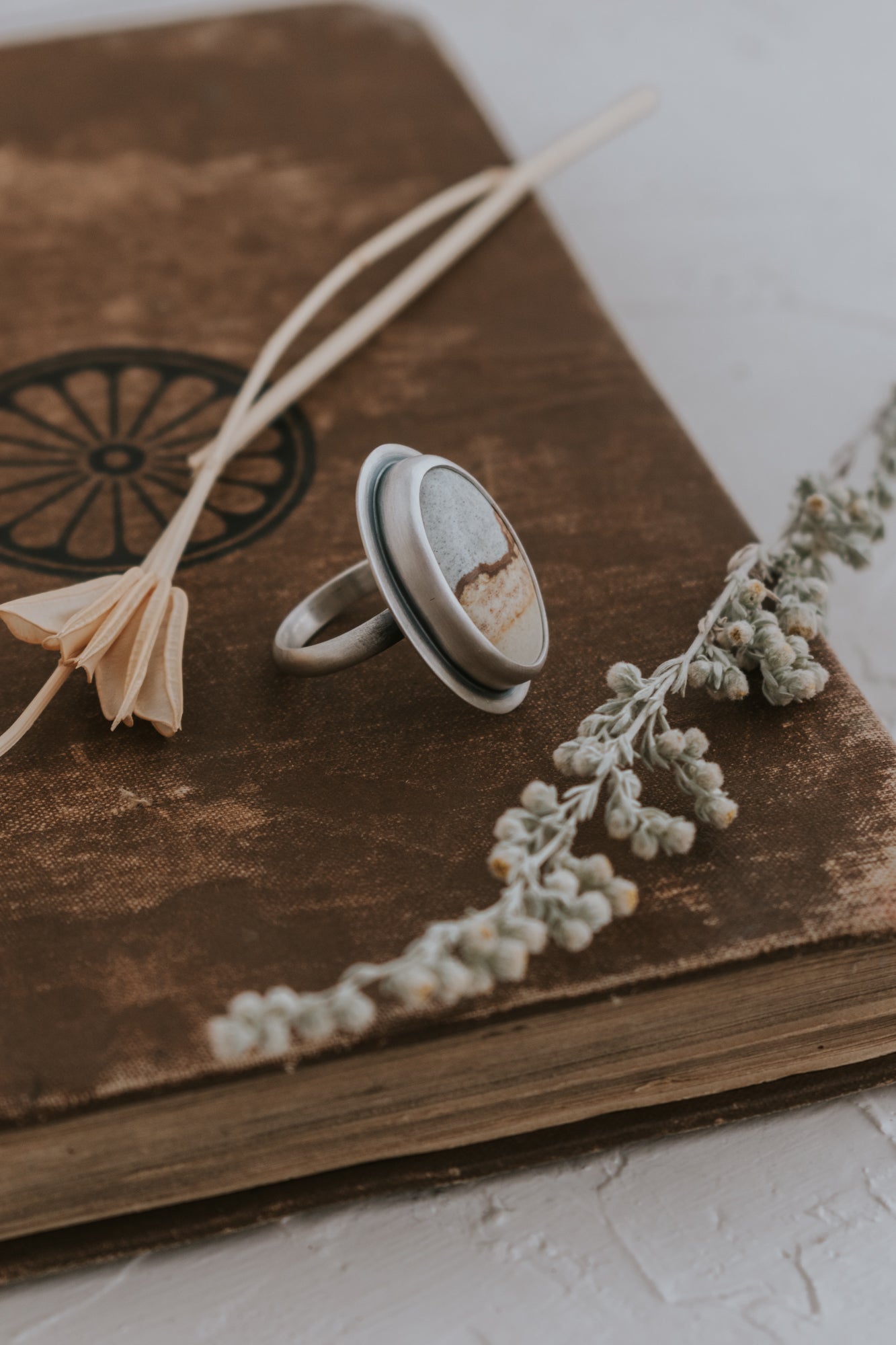 Desert Woman Statement Ring A - Size 7.5 - Third Hand Silversmith LLC handmade jewelry, Bozeman, Montana