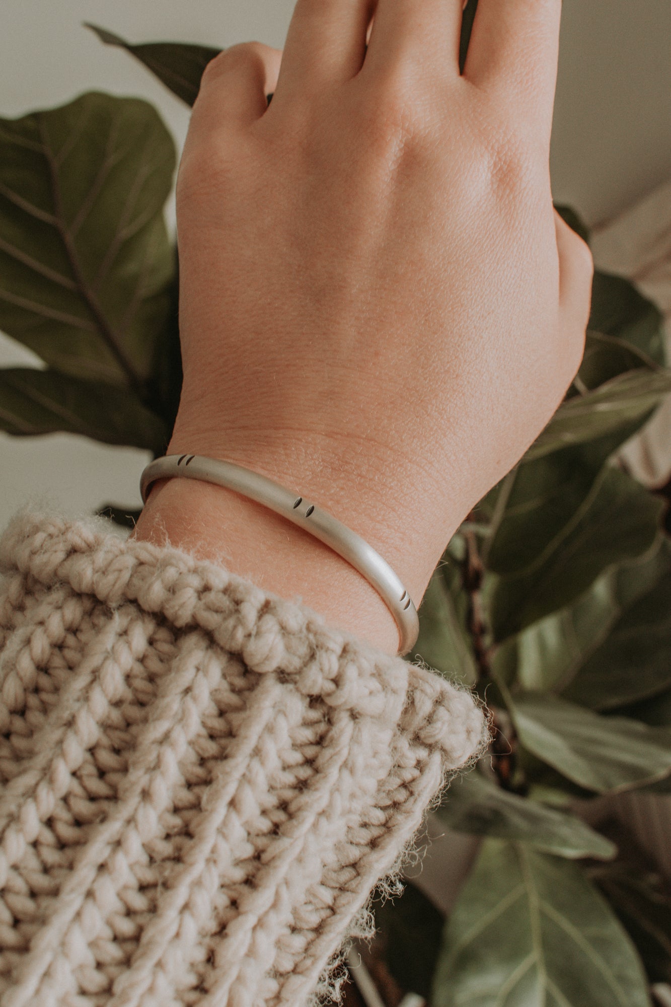Extra Thick Simple Stamped Cuff Bracelet - Third Hand Silversmith LLC handmade jewelry, Bozeman, Montana