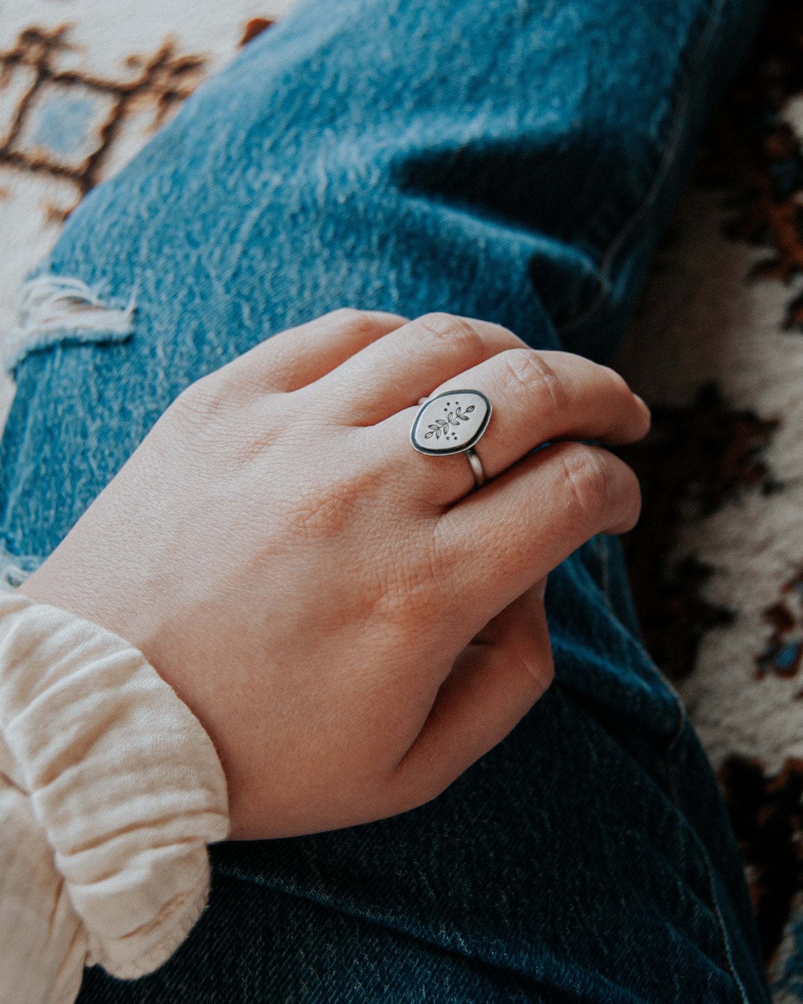 Fern Ring - Third Hand Silversmith handmade jewelry, Bozeman, Montana