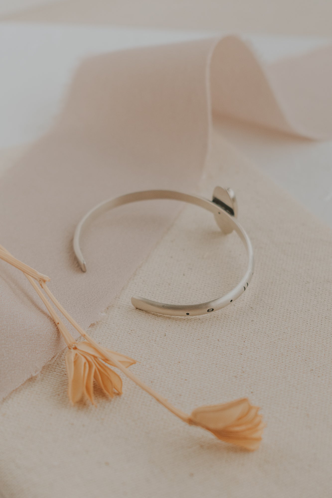 Geo Stamped Turquoise Cuff Bracelet - Third Hand Silversmith LLC handmade jewelry, Bozeman, Montana