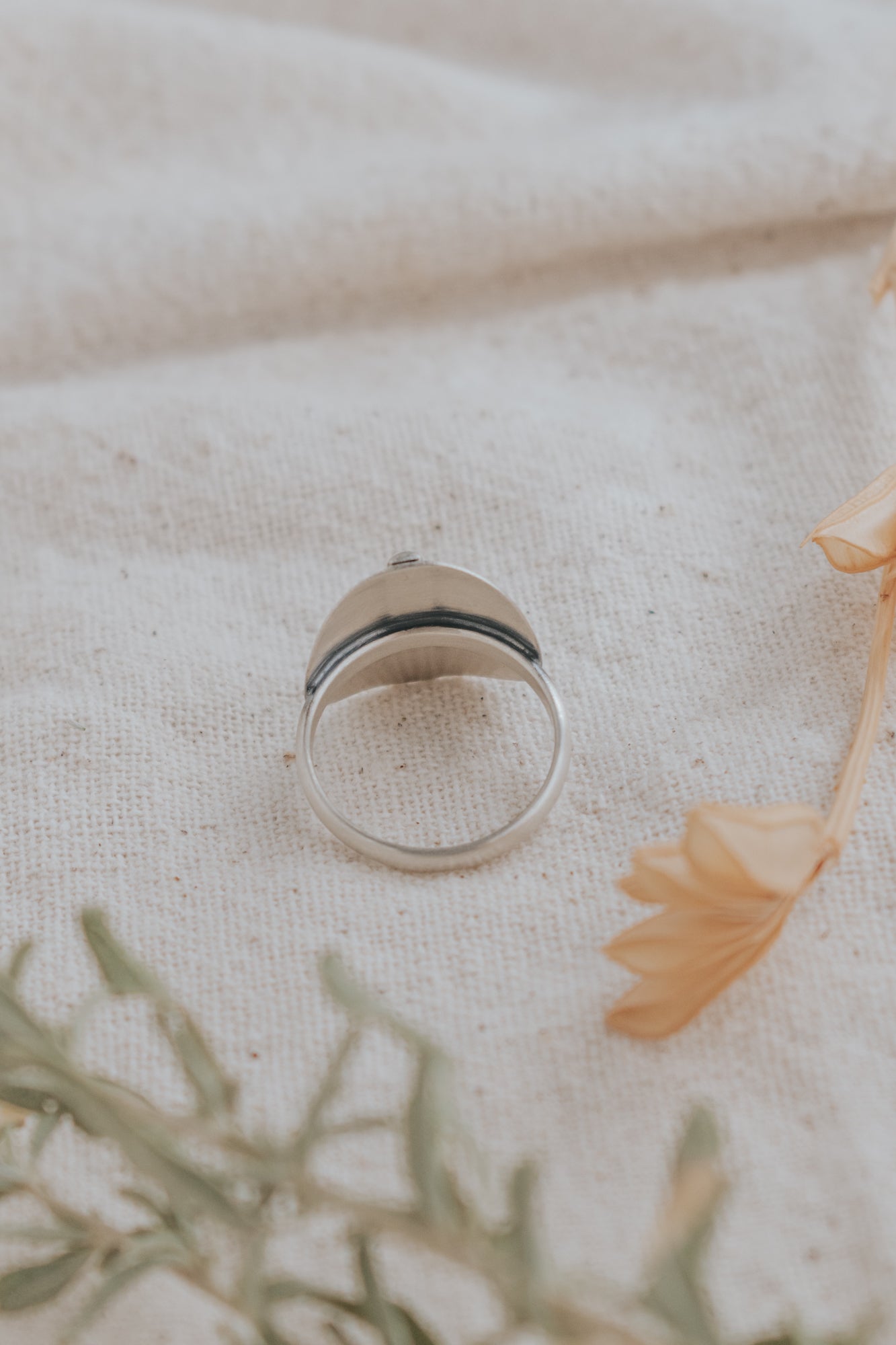 Half Moon Ring - Third Hand Silversmith LLC handmade jewelry, Bozeman, Montana