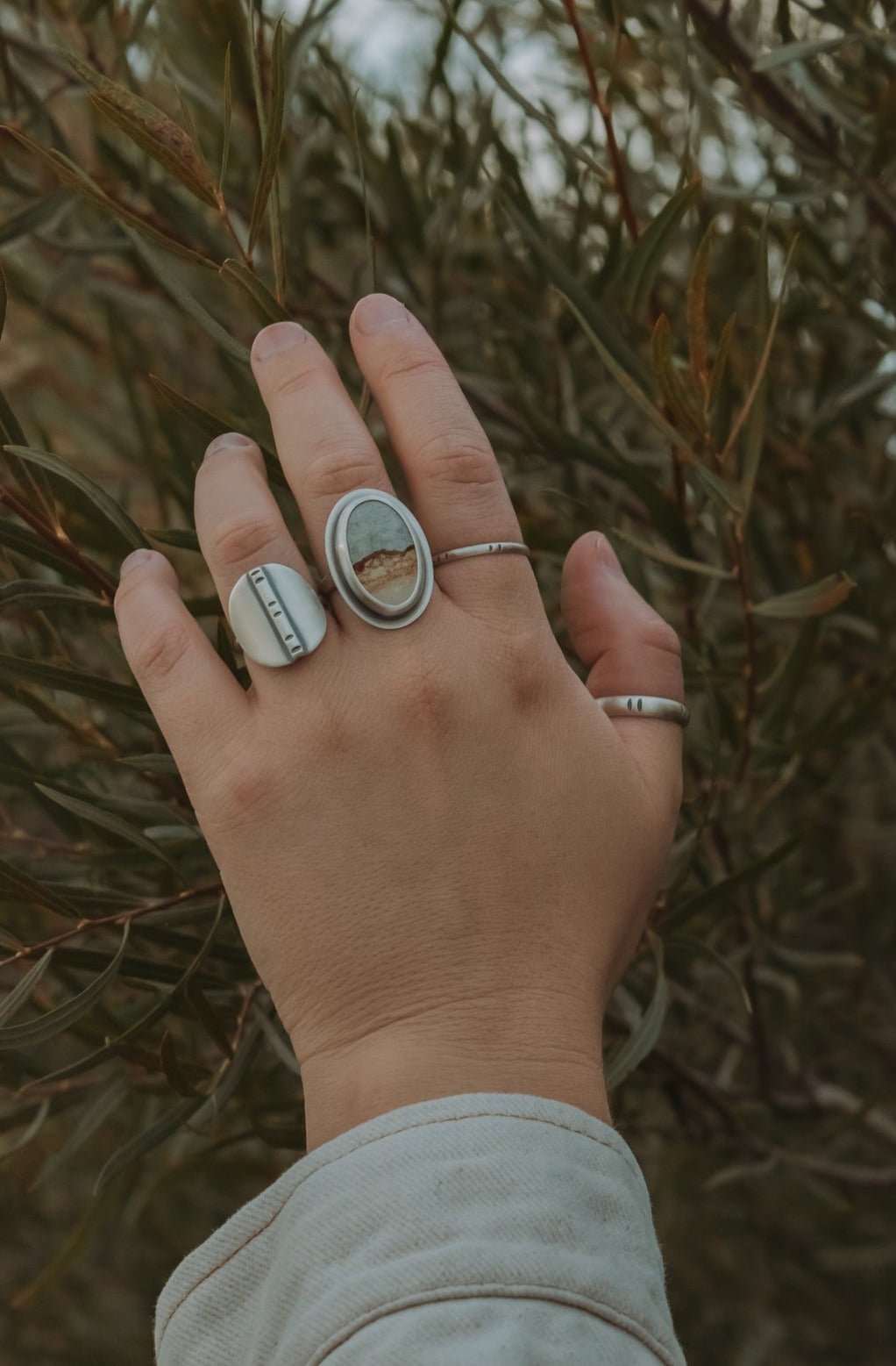 Half Moon Ring - Third Hand Silversmith LLC handmade jewelry, Bozeman, Montana