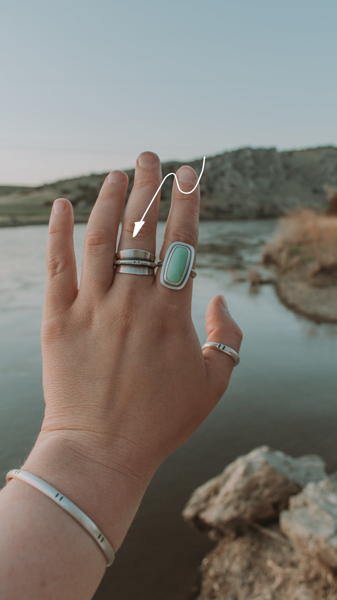 Horizon Ring - Semi Adjustable Band - Third Hand Silversmith handmade jewelry, Bozeman, Montana