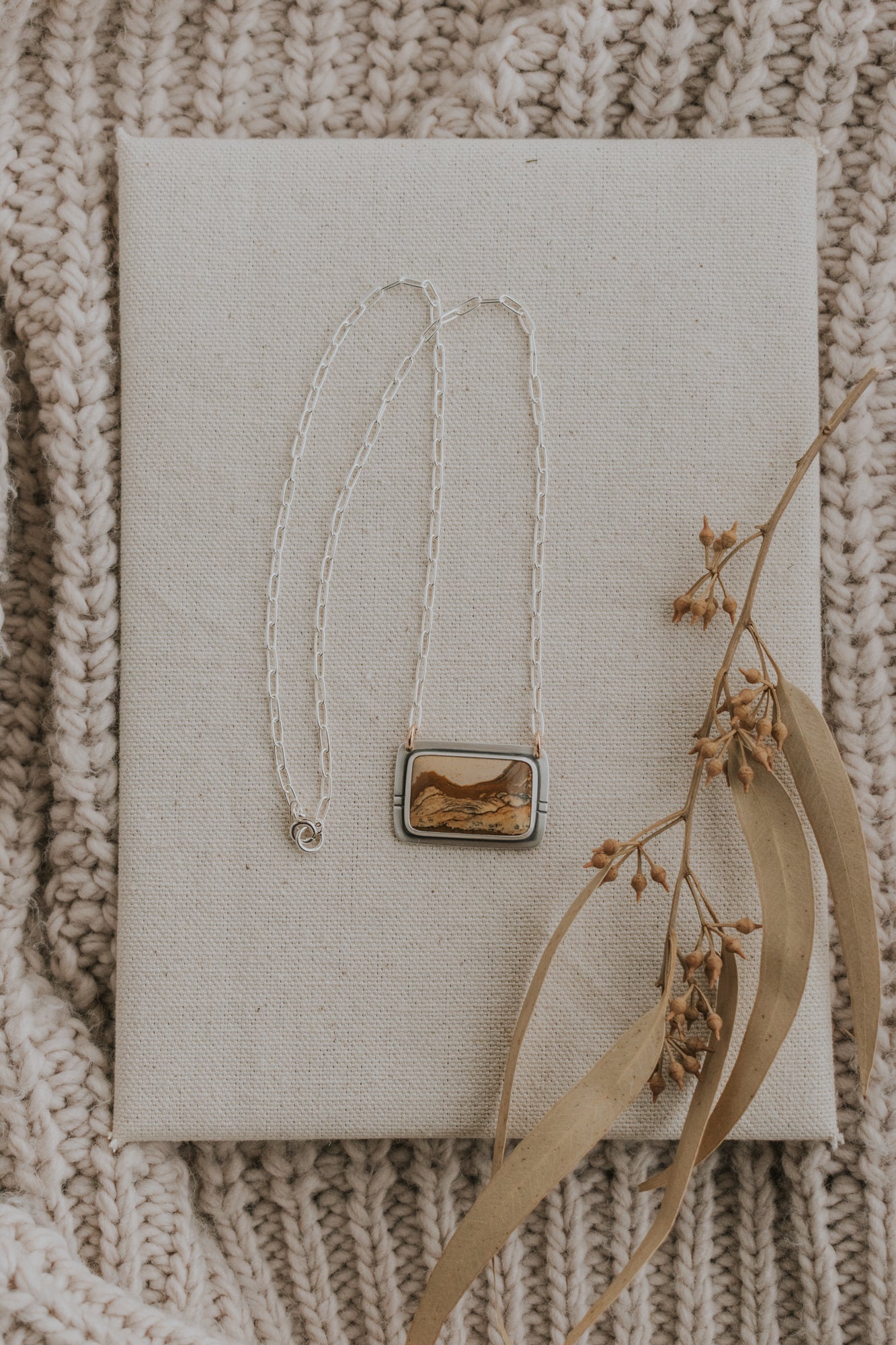 Horizontal Secret Portal Necklace - Third Hand Silversmith LLC handmade jewelry, Bozeman, Montana