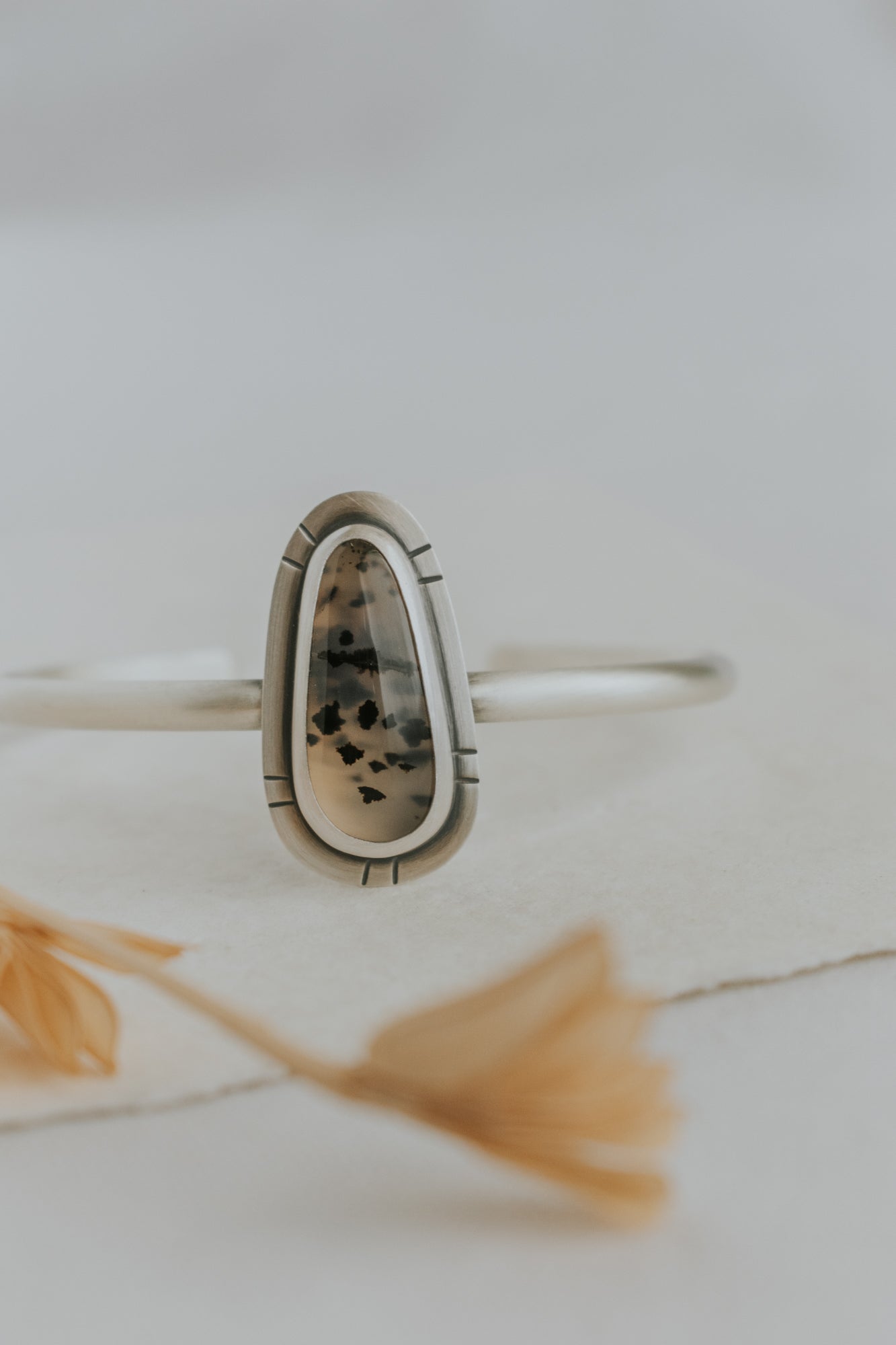 Montana Agate Cuff Bracelet - Third Hand Silversmith LLC handmade jewelry, Bozeman, Montana