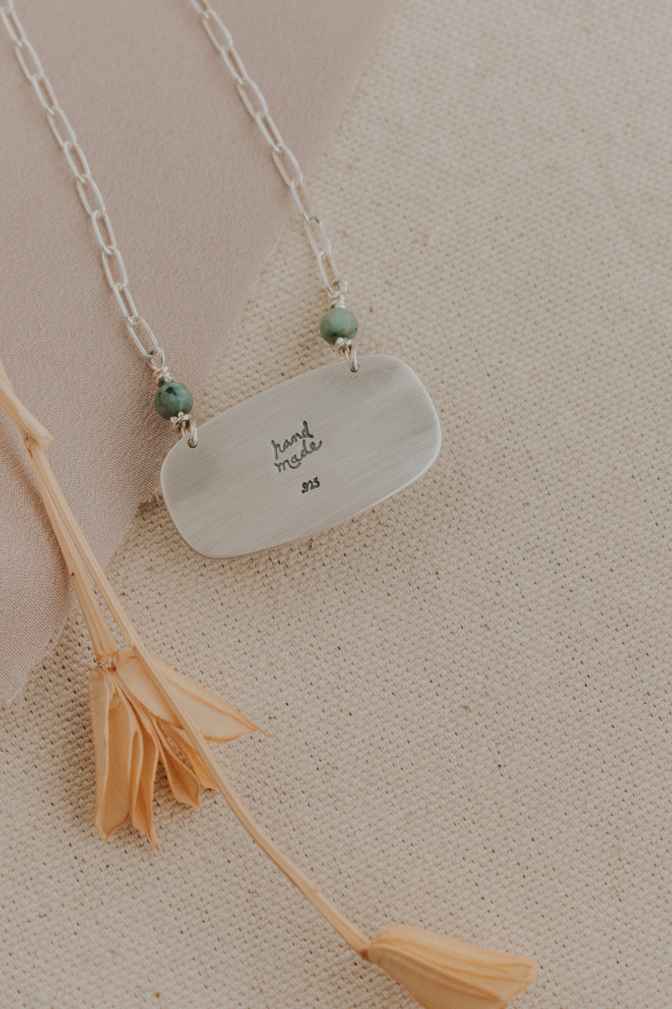 Montana Agate + Turquoise Necklace - Third Hand Silversmith LLC handmade jewelry, Bozeman, Montana