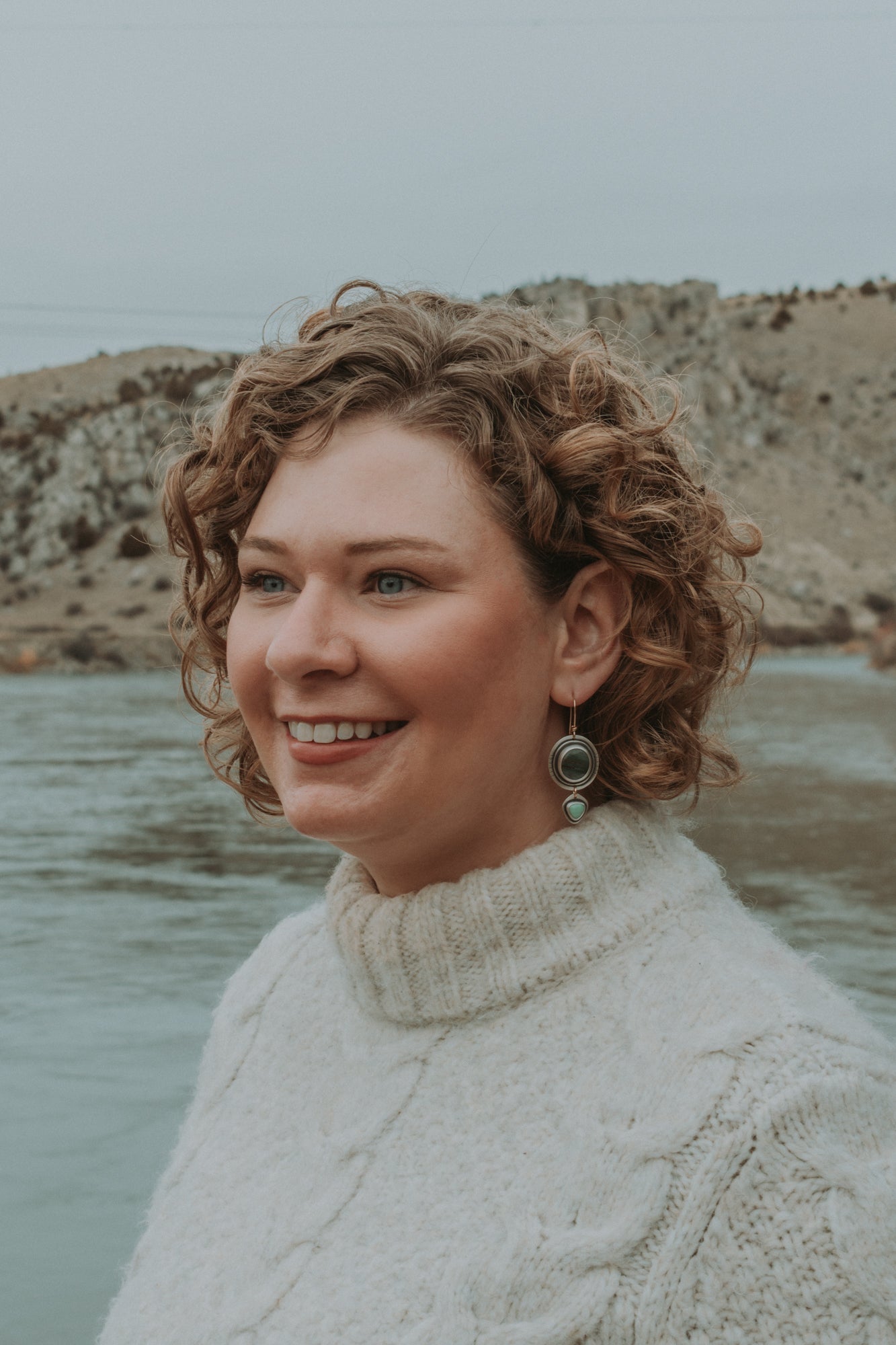 Oregon Jasper + Variscite Statement Earrings with Gold-Filled Earwires - Third Hand Silversmith LLC handmade jewelry, Bozeman, Montana