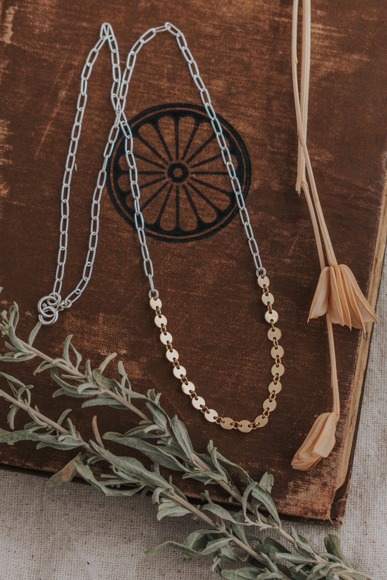 Silver and Gold Constellation Necklace - Third Hand Silversmith LLC handmade jewelry, Bozeman, Montana