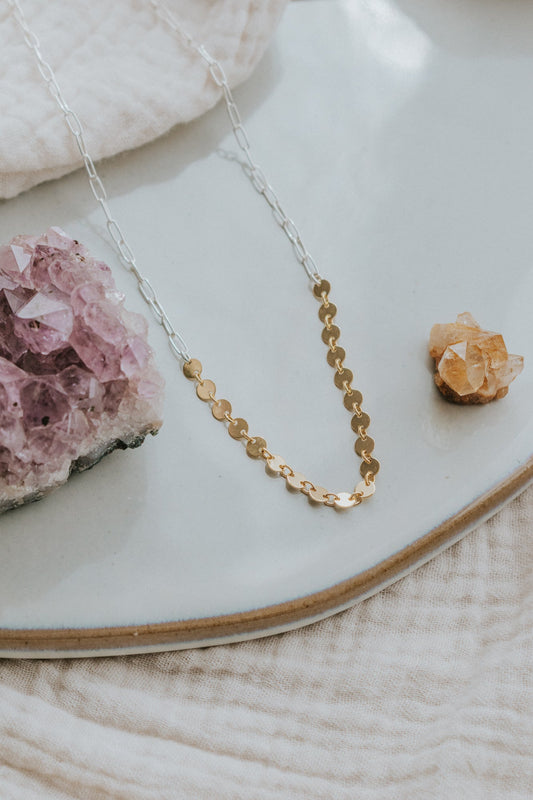 Silver and Gold Constellation Necklace - Third Hand Silversmith LLC handmade jewelry, Bozeman, Montana