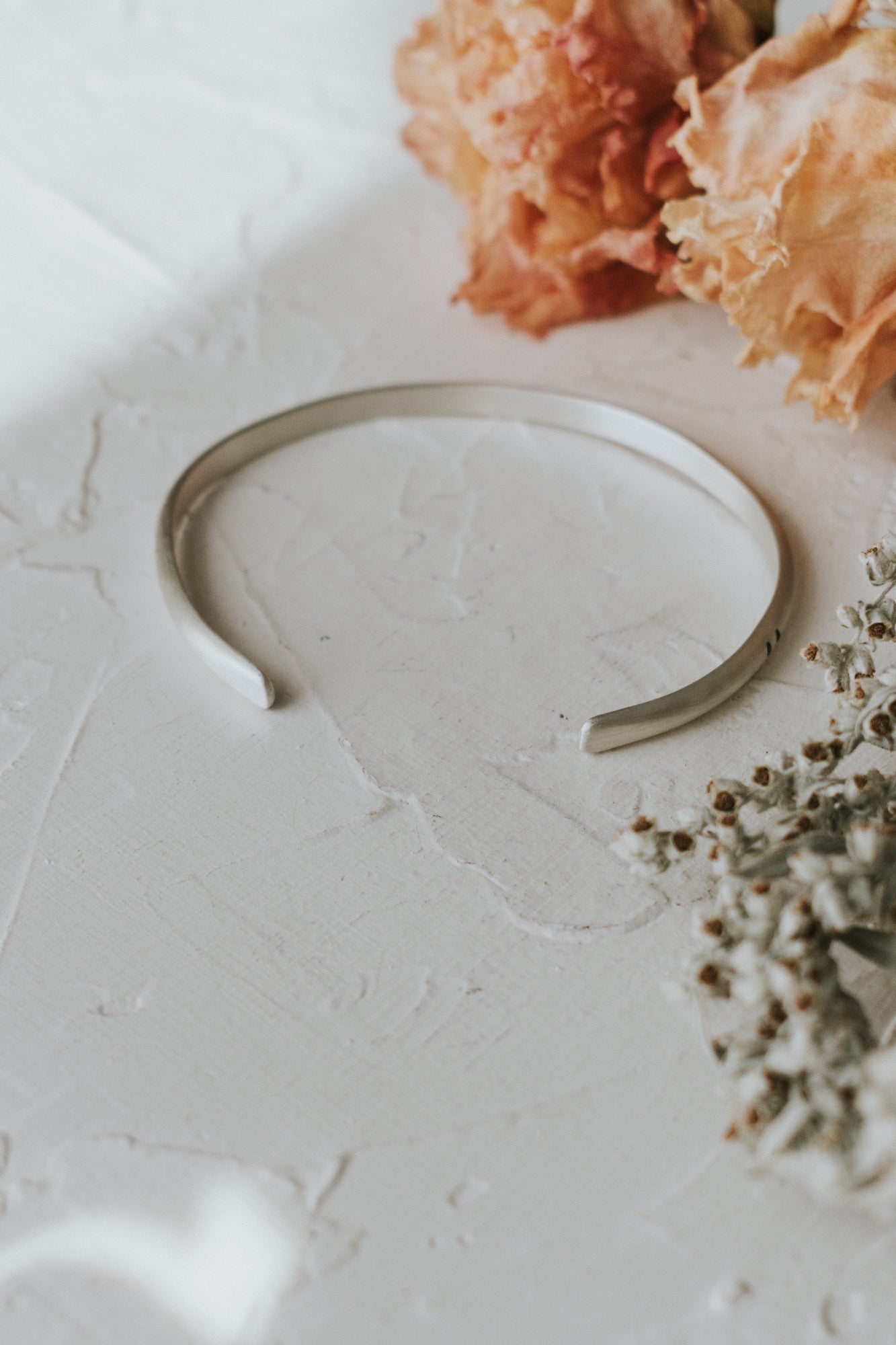Simple Stamped Cuff Bracelet - Third Hand Silversmith handmade jewelry, Bozeman, Montana