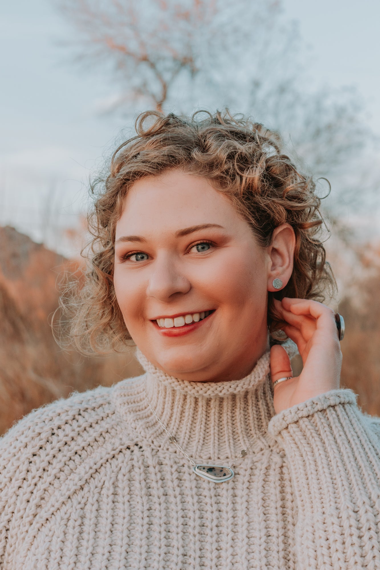 Small Full Moon Stud Earrings - Third Hand Silversmith LLC handmade jewelry, Bozeman, Montana