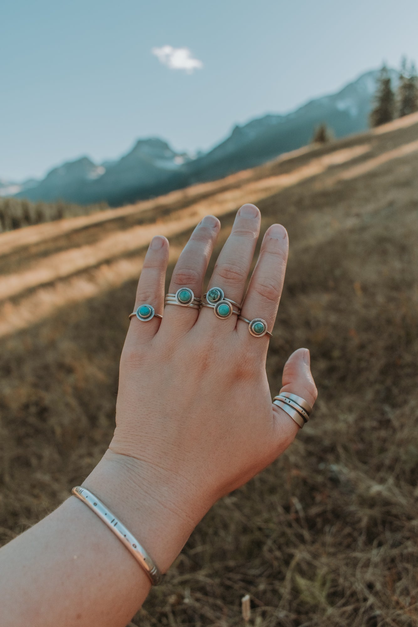 Stone Stacking Ring - Third Hand Silversmith LLC handmade jewelry, Bozeman, Montana
