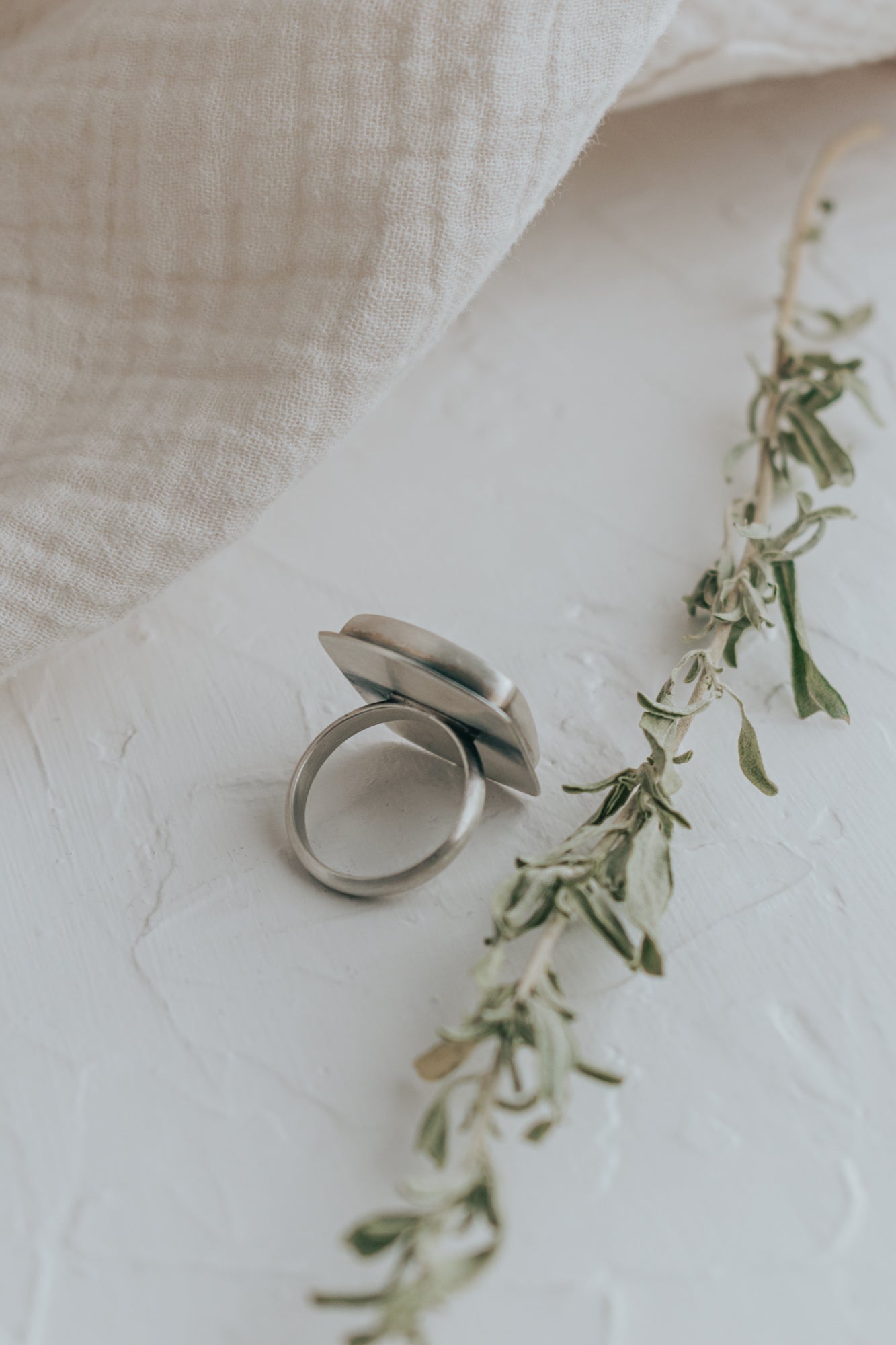 Trapezoid Picture Jasper Statement Ring - Size 9 - Third Hand Silversmith LLC handmade jewelry, Bozeman, Montana