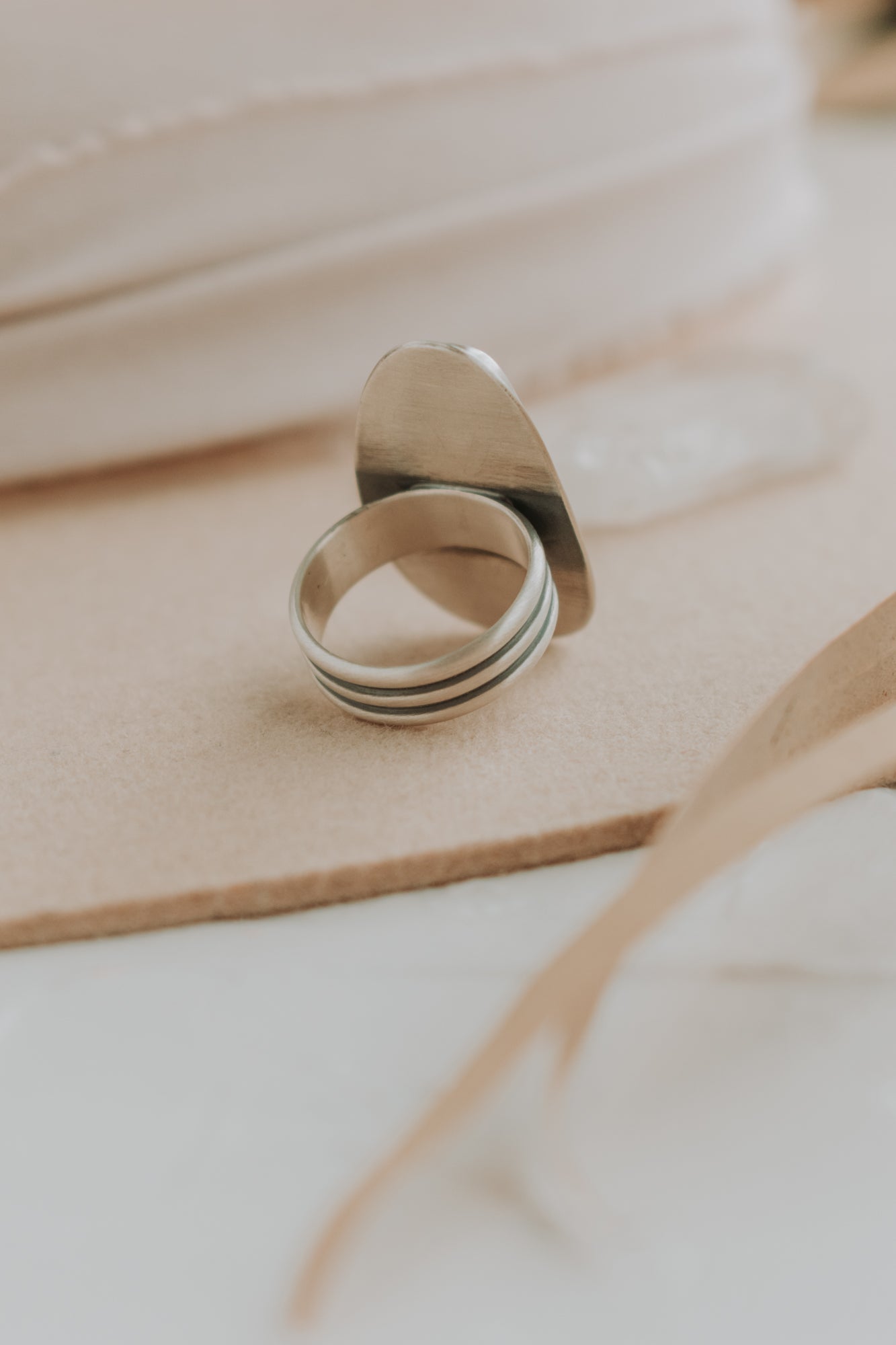 Turquoise Statement Ring - Size 7.5 - Third Hand Silversmith LLC handmade jewelry, Bozeman, Montana