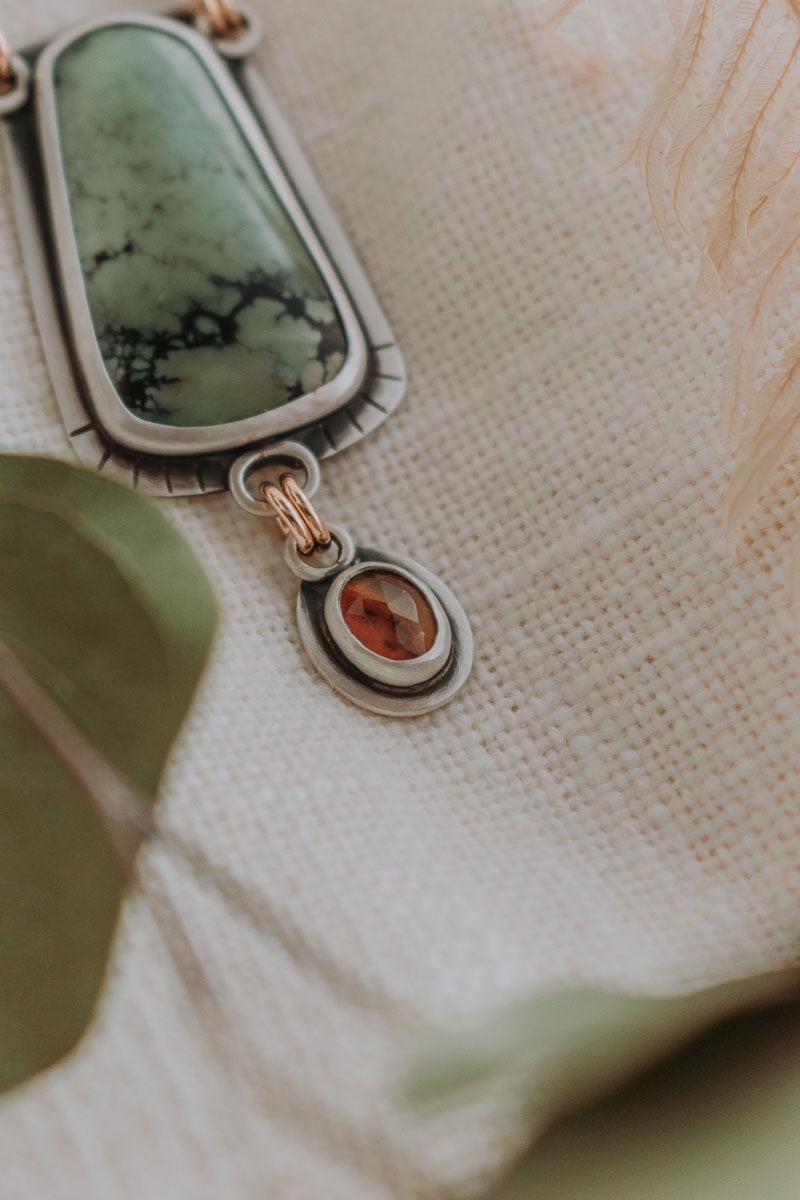 Turquoise + Montana Agate Statement Necklace