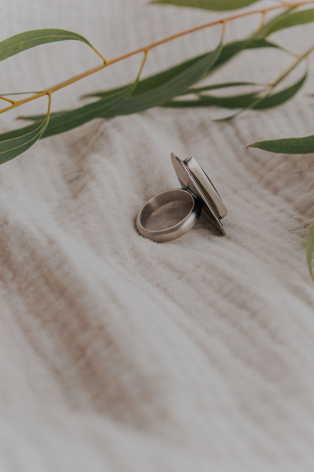 Triangle Montana Agate Ring - Size 6