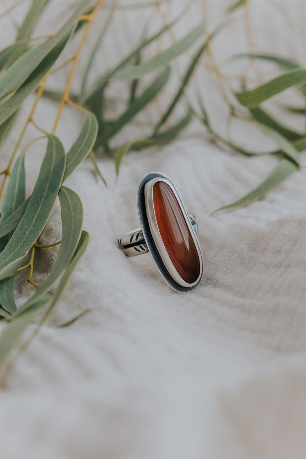 Amber Montana Agate Ring - Size 9.5