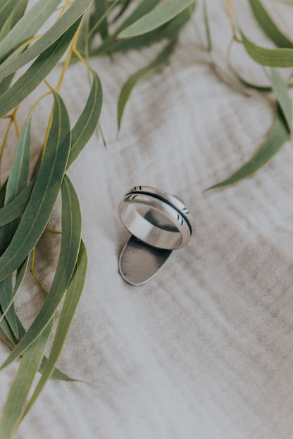 Amber Montana Agate Ring - Size 9.5