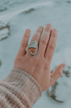 Asymmetrical Picture Jasper Statement Ring A - Size 7 - Third Hand Silversmith handmade jewelry, Bozeman, Montana