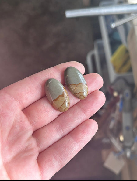 Custom Picture Jasper Earrings for Sue - Third Hand Silversmith LLC handmade jewelry, Bozeman, Montana