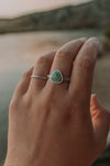 Dainty Triangle Variscite Ring - Size 10 - Third Hand Silversmith LLC handmade jewelry, Bozeman, Montana