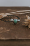 Dainty Triangle Variscite Ring - Size 6.25 - Third Hand Silversmith LLC handmade jewelry, Bozeman, Montana