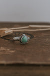Dainty Triangle Variscite Ring - Size 6.25 - Third Hand Silversmith LLC handmade jewelry, Bozeman, Montana