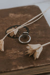 Dainty Triangle Variscite Ring - Size 6.25 - Third Hand Silversmith LLC handmade jewelry, Bozeman, Montana