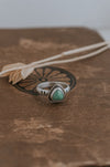Dainty Triangle Variscite Ring - Size 7.5 - Third Hand Silversmith LLC handmade jewelry, Bozeman, Montana