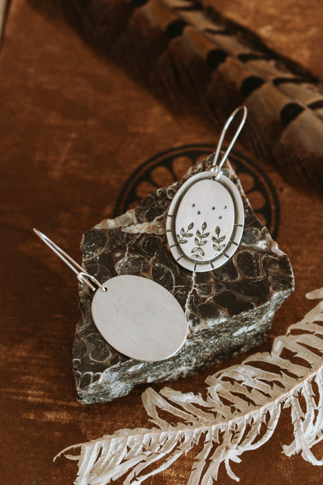 Fern Forest Dangle Earrings - MADE TO ORDER - Third Hand Silversmith handmade jewelry, Bozeman, Montana