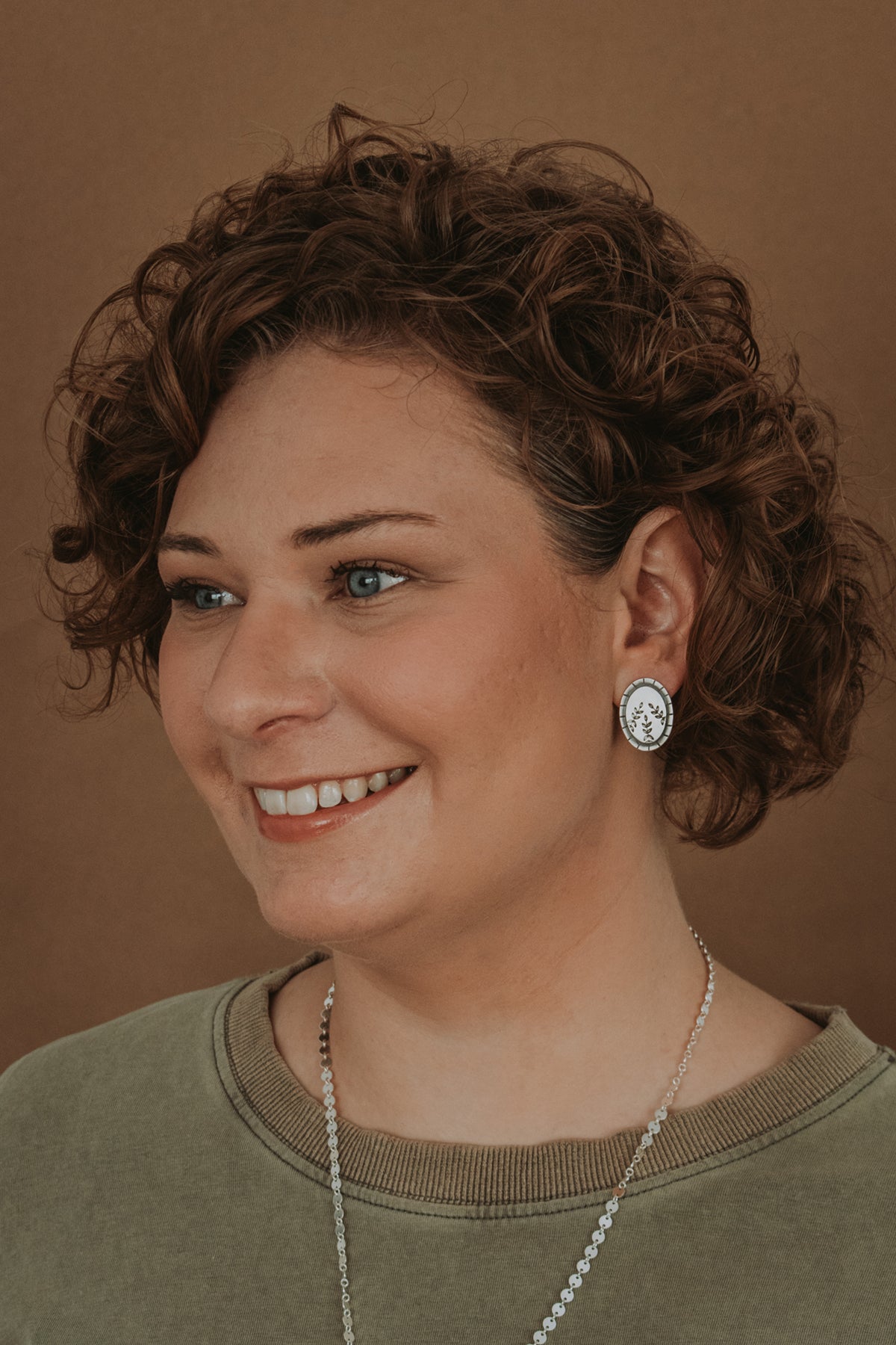 Fern Forest Stud Earrings - MADE TO ORDER - Third Hand Silversmith handmade jewelry, Bozeman, Montana