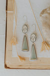 Imperial Jasper and Fern Statement Earrings - Third Hand Silversmith handmade jewelry, Bozeman, Montana
