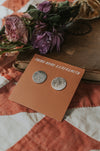 Medium Full Moon Stud Earrings - Third Hand Silversmith handmade jewelry, Bozeman, Montana