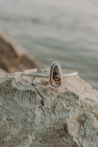 Montana Agate Cuff Bracelet - Third Hand Silversmith LLC handmade jewelry, Bozeman, Montana