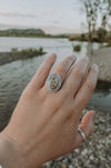 Montana Agate Ring A - Size 7.5 - Third Hand Silversmith handmade jewelry, Bozeman, Montana