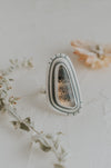 Montana Agate Ring B - Size 8.5 - Third Hand Silversmith handmade jewelry, Bozeman, Montana