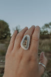 Montana Agate Ring B - Size 8.5 - Third Hand Silversmith handmade jewelry, Bozeman, Montana