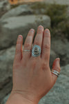 Montana Agate Statement Ring A - Size 8.25 - Third Hand Silversmith LLC handmade jewelry, Bozeman, Montana