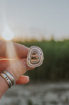 Montana Agate Statement Ring A - Size 8.25 - Third Hand Silversmith LLC handmade jewelry, Bozeman, Montana