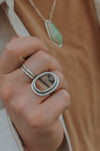 Montana Agate Statement Ring - Size 6.75 - Third Hand Silversmith LLC handmade jewelry, Bozeman, Montana
